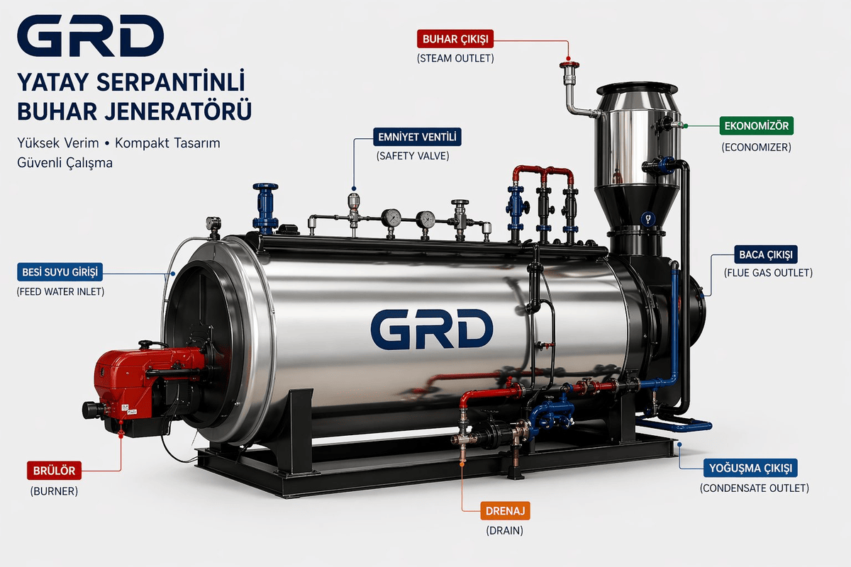 GRD Serpantinli Buhar Jeneratörü